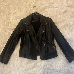 Elodie faux leather cropped jacket size medium